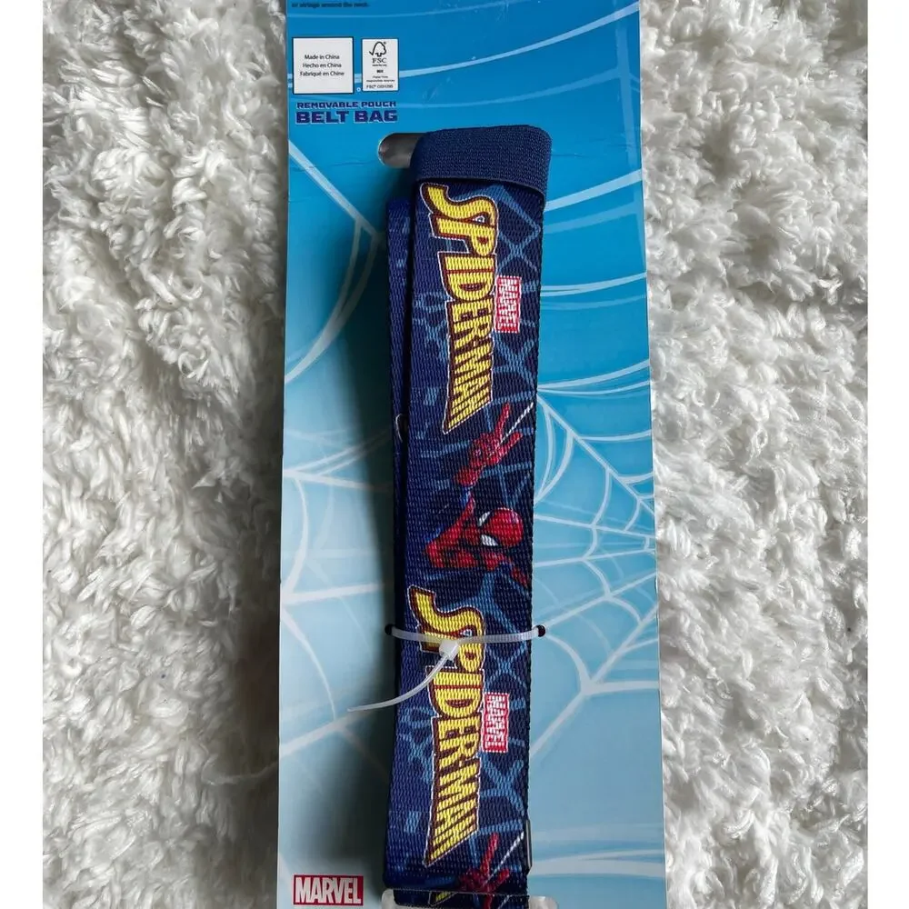 Marvel Spider-Man Removable Pouch Belt Bag Kids Child Red Blue NEW Fun Comics